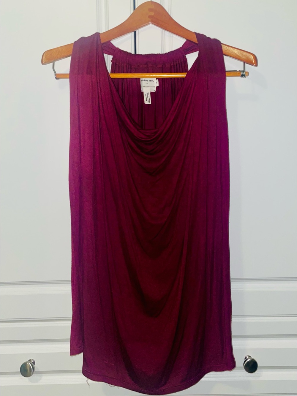 Anthropologie Draped Sleeveless Camisole - Plum